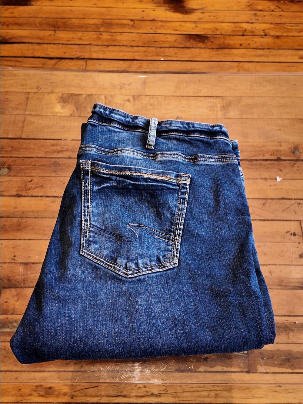 Silver Jeans Co. Boyfriend Mid Rise Denim Blue Jeans Size 18/L29 Plus Size